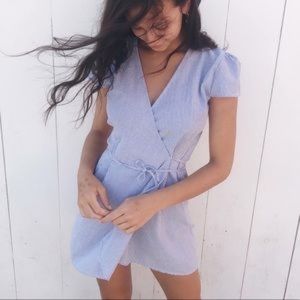 Pinstripe Brandy Melville Wrap Dress